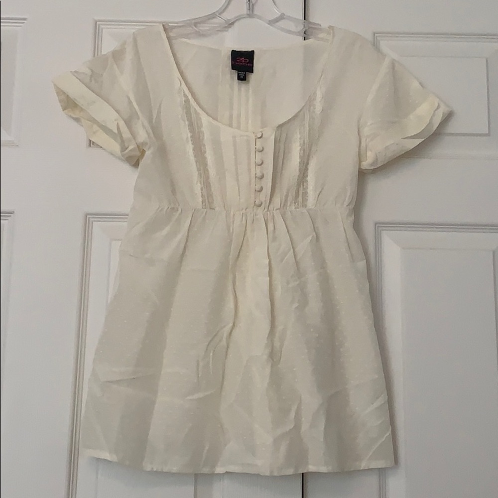 Cream Blouse with Lace Detailing NWT